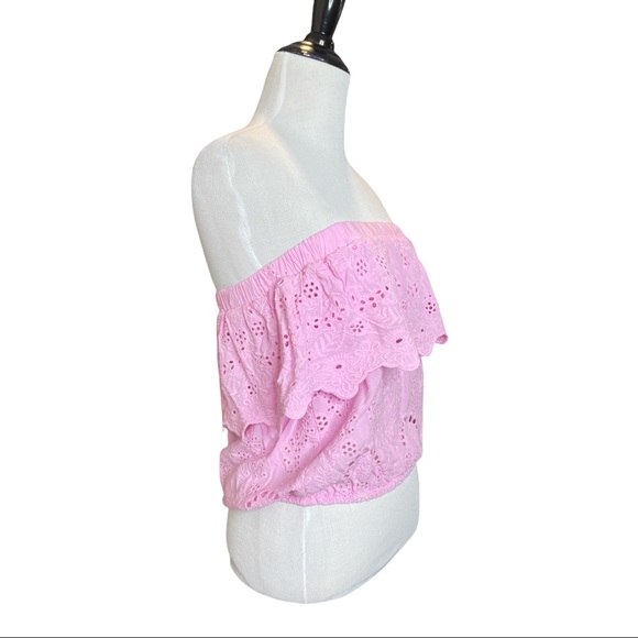 YOUNG FABULOUS AND BROKE EYELET STRAPLESS TUBE TOP **NEW** - Picture 3 of 8